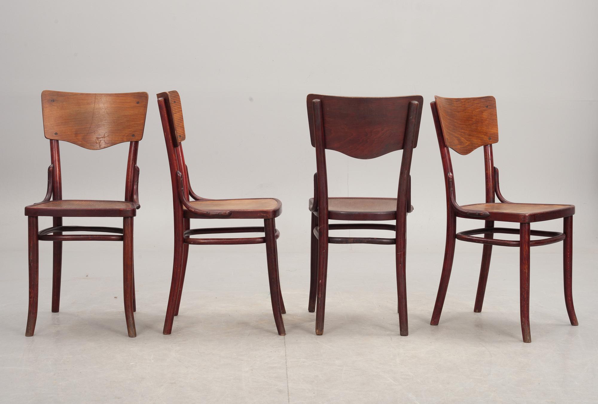STOLAR, 4 st. Märkta Thonet.
