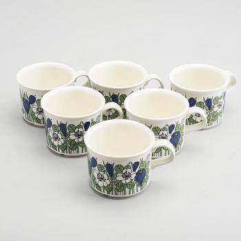 A 6 PIECES COFFEE SERVICE BY ARABIA FINLAND, decorated by Esteri Tomula.