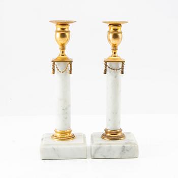 Candelabras, a pair, Gustavian style circa 1900.