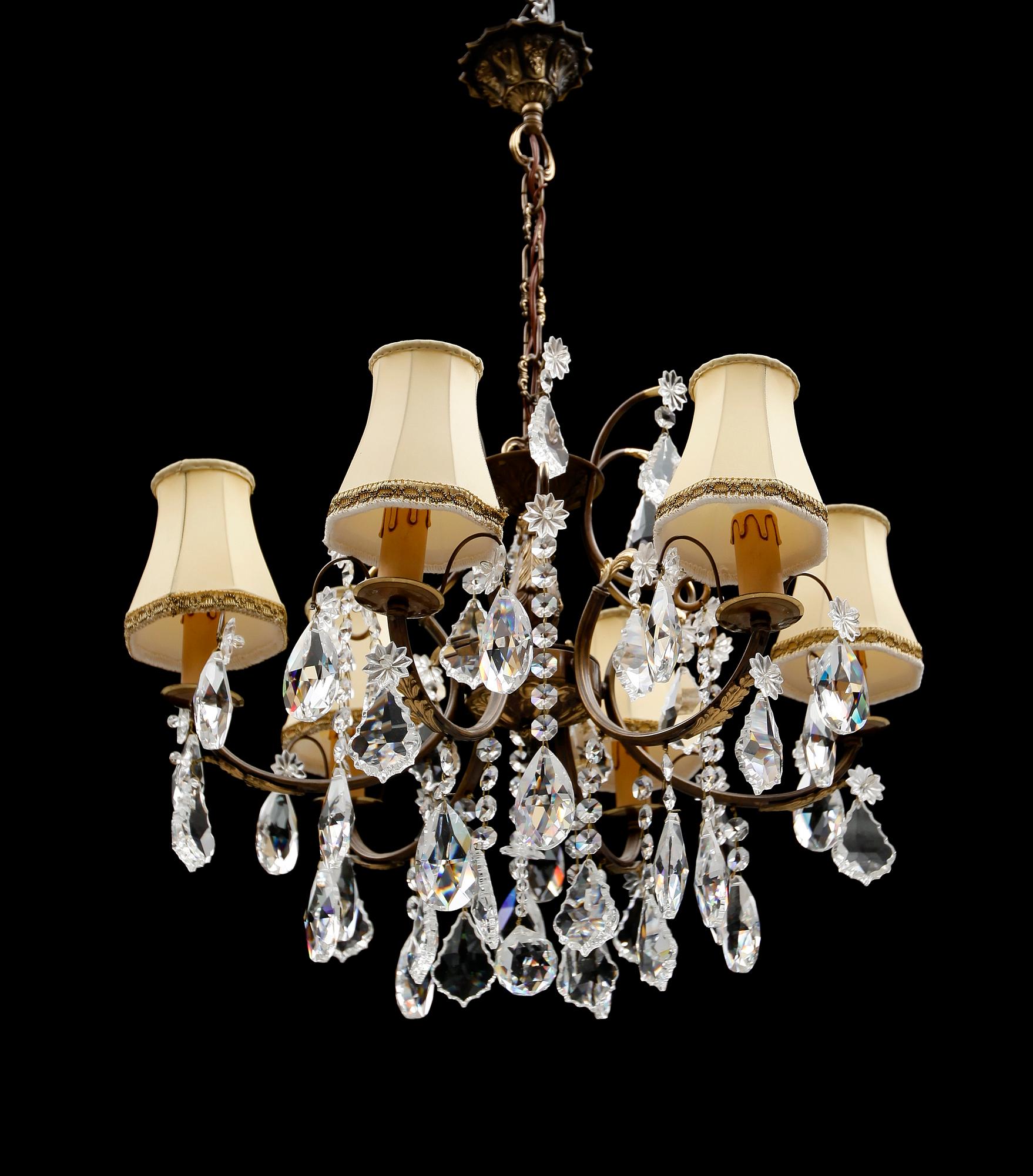 TAKLAMPA, 1900-talets mitt. Höjd 44 cm.