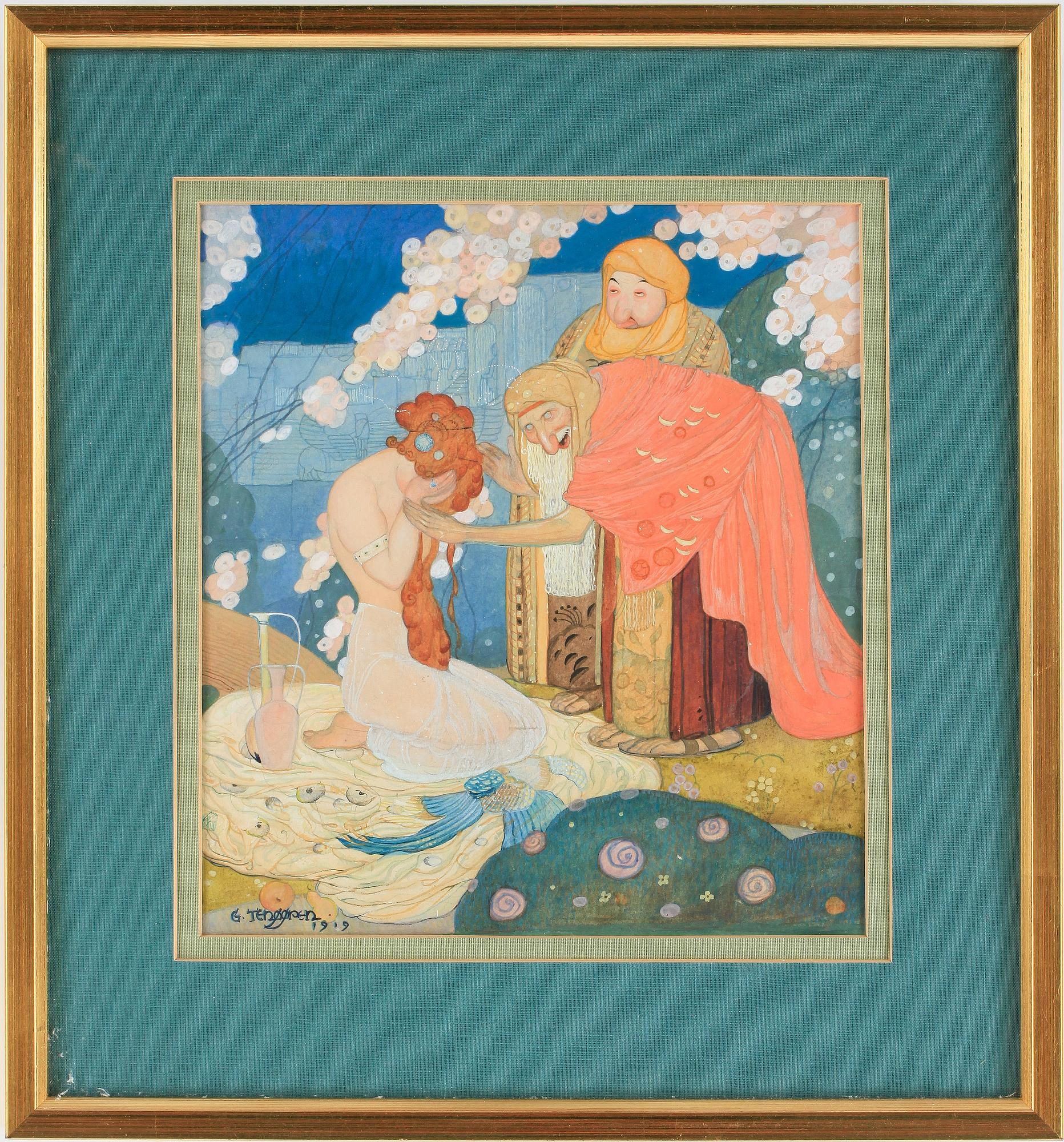 GUSTAF ADOLF TENGGREN. Akvarell och gouache, sign o dat 1919.