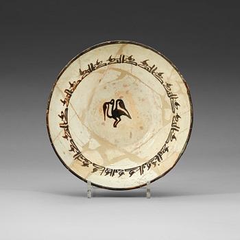 798. A BOWL. Pottery. Nishapur, Iran 9th-10th century. Diameter 25,5 cm.