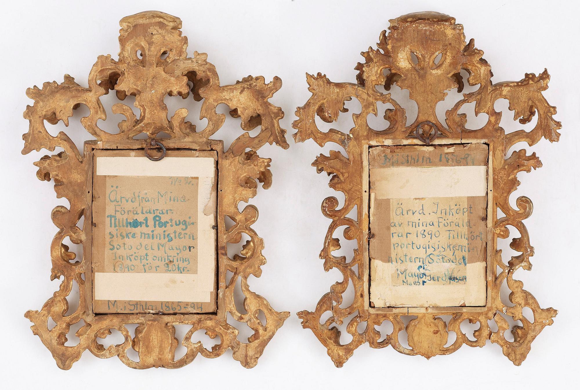 RAMAR, ett par. Barockstil, 1800-tal.