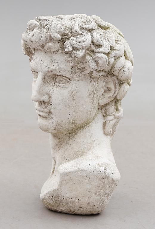 SKULPTUR, stenmassa, efter Michelangelos "David", 1900-tal.