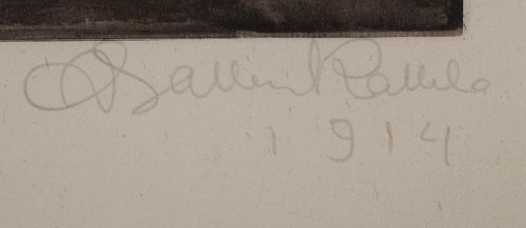 AKSELI GALLEN-KALLELA, heliogravyr, signerad och daterad 1914.