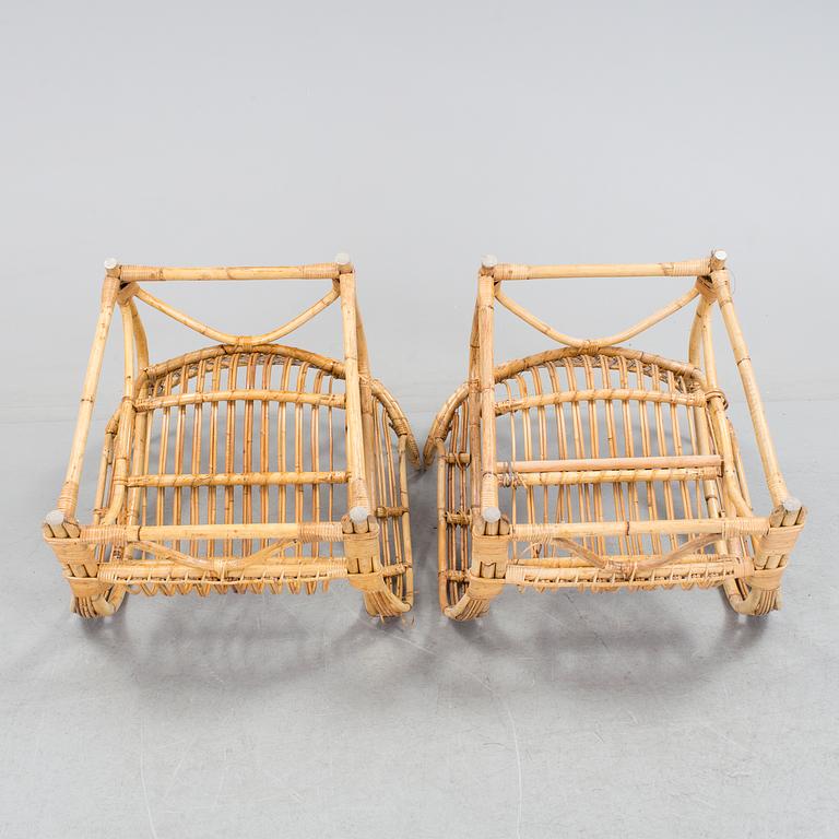 A pair of easy chairs, probably by Viggo Boesen, Denmark.