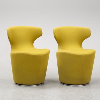 A pair of 'Mini Papilio' swivel lounge chairs by Naoto Fukasawa for B&B Italia., designed 2012.