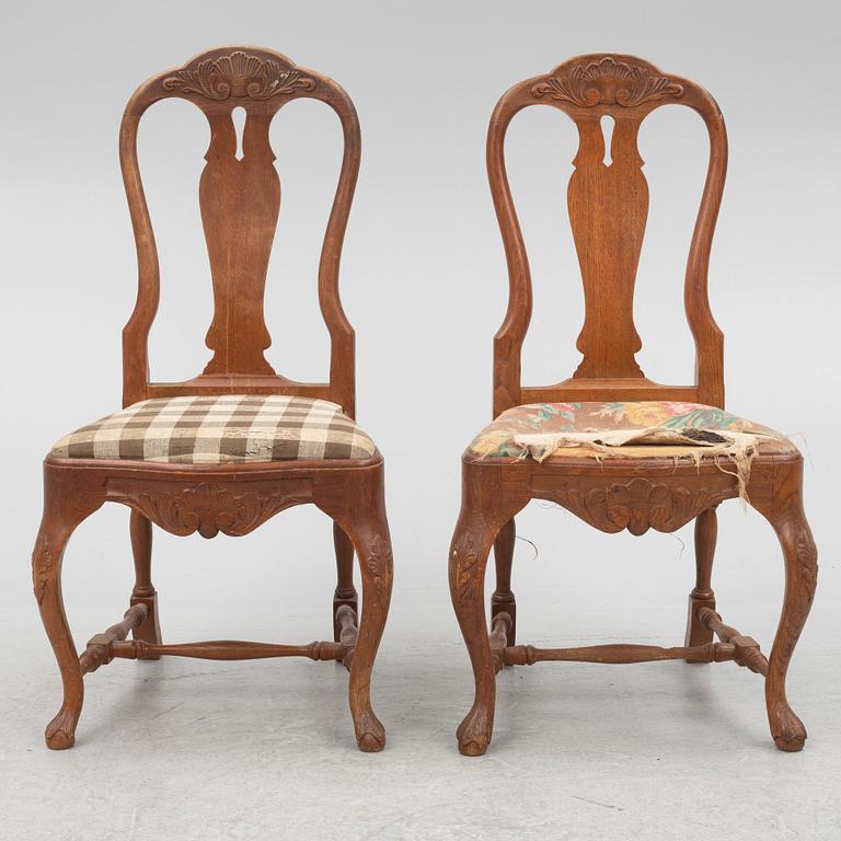 Chairs, 6 pcs, Rococo style, early 20th century.