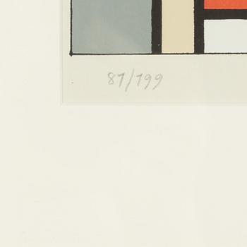 Franciska Clausen,"Composition neoplasticiste (Hommage á Mondrian)".