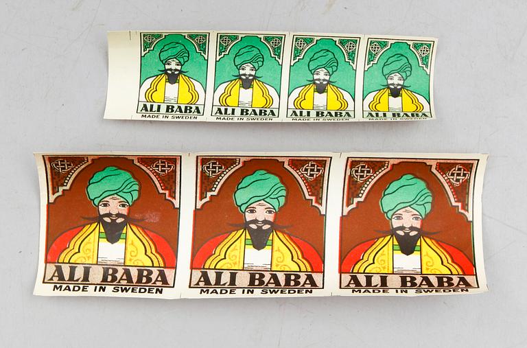 SAMLING REKLAMAFFISCHER för tändstickor, 1900-talets första hälft.