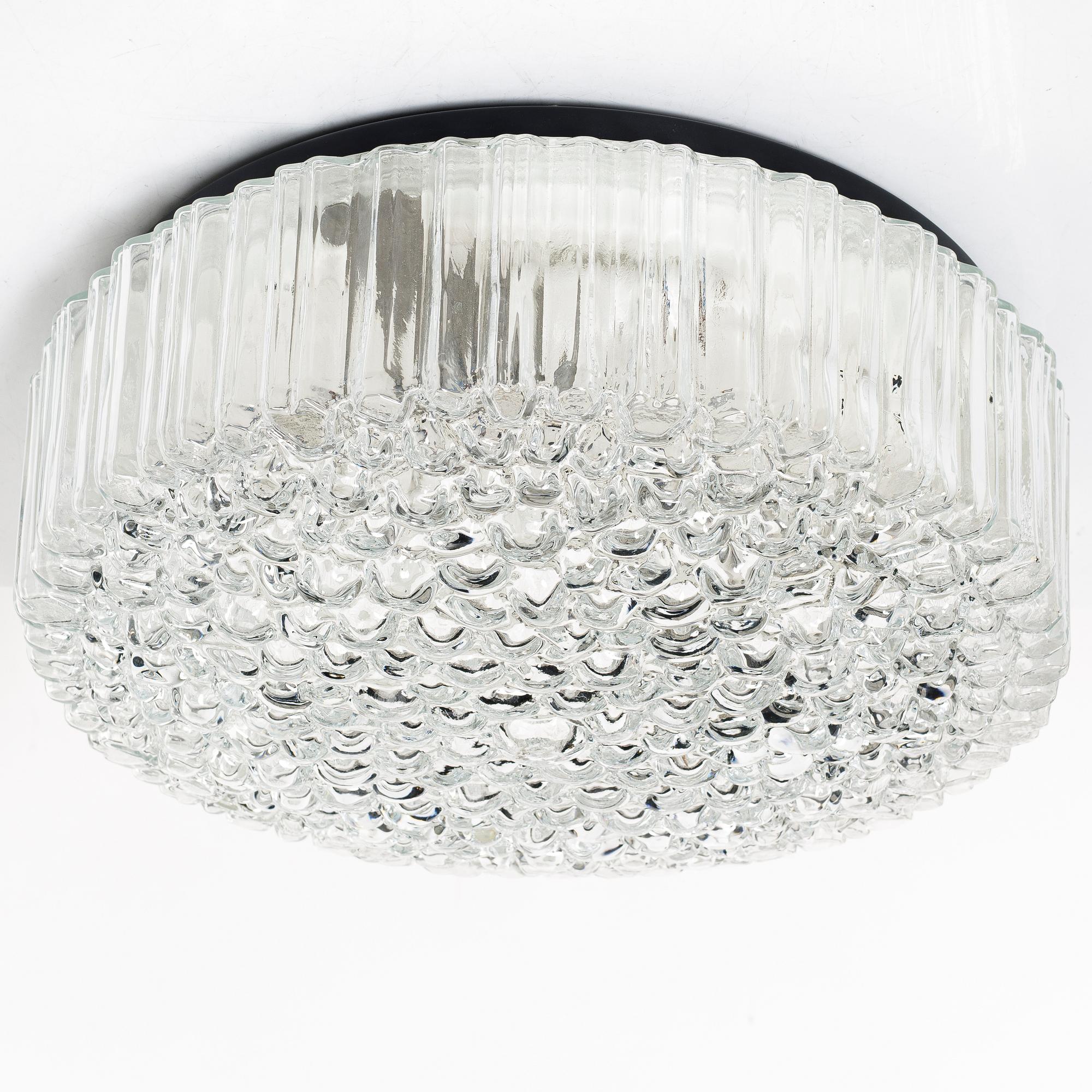 Ceiling lamp, model 70194, Glashütte Limburg, second half of the 20th century.