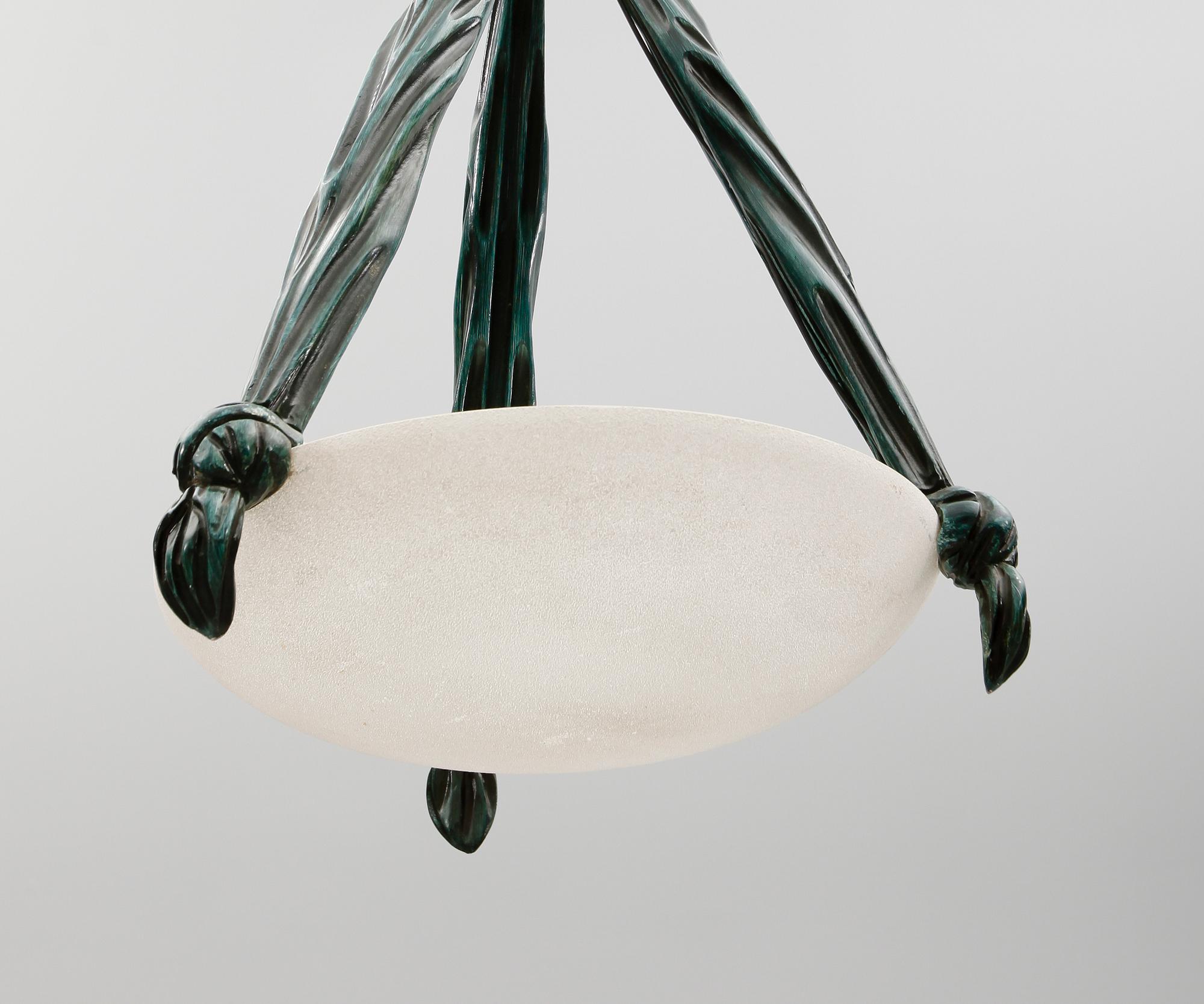 TAKLAMPA, Sergio Terzani, Murano, 1900-talets andra hälft. Höjd ca 80 cm.