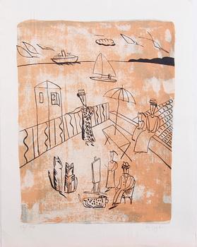 Madeleine Pyk · PYK, MADELEINE, litografi, sign o numr 12/150.