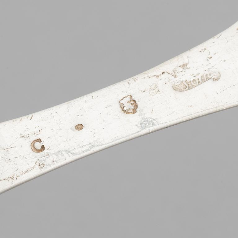 A Swedish Rococo silver cake serving spatula, mark of Sven Örn, Stockholm 1761.