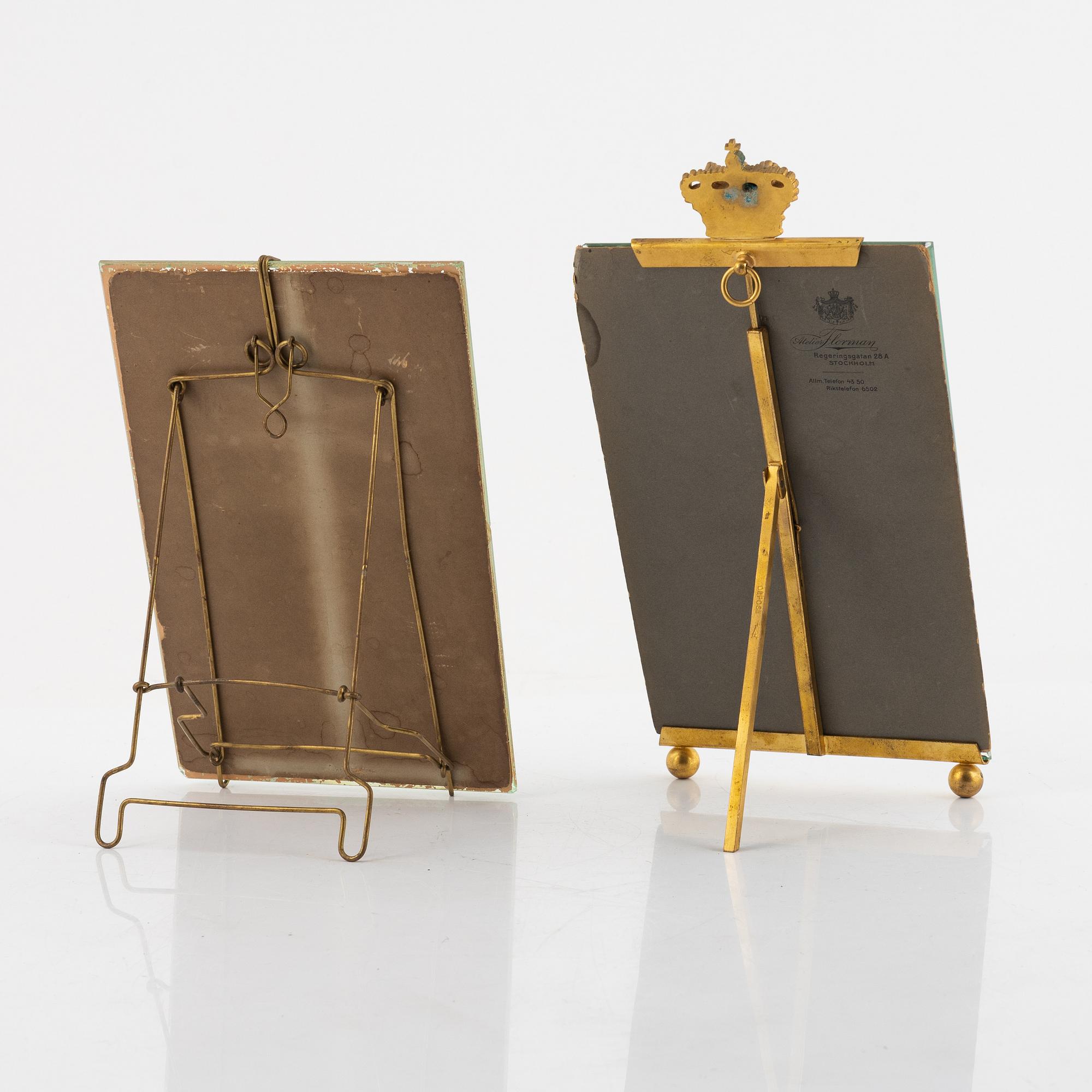 Royal Photographs, 2 pieces, Gustav V.