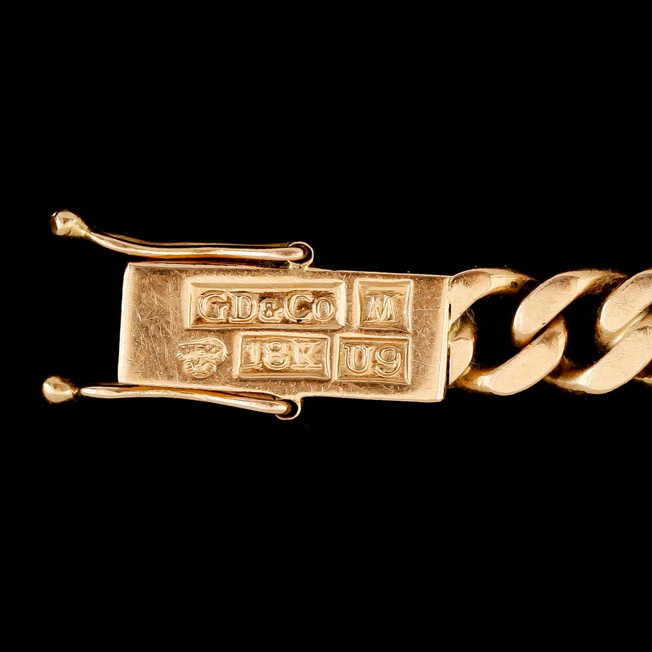 ARMBAND, 18K guld, GD & Co, Malmö 1970. Vikt ca 17 g.