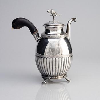 Jacob Lenholm, a silver coffee pot, Stockholm, 1828.