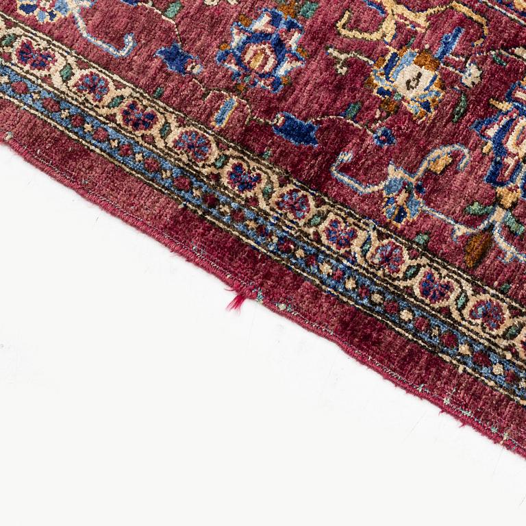 Matta, antik silke Keshan, ca 198,5 x 129,5 cm.