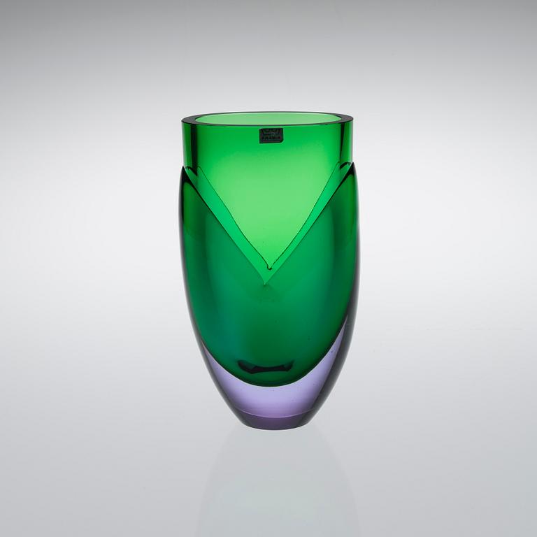 HEIKKI ORVOLA, VAS, glas, "Blomma". Signerad Nuutajärvi Notsjö, etikettmärkt 1971-75.