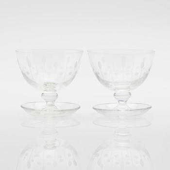 Cup glass 13 pieces, AB Samuelssons Glas Kosta 1950s-60s.
