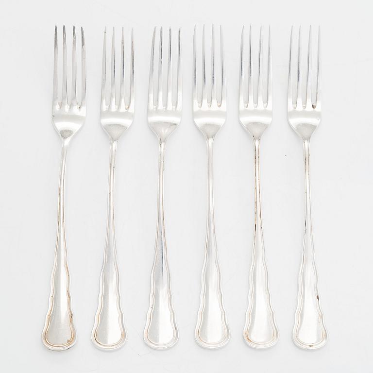 A 17-piece silver cutlery set, CG Hallberg, Stockholm, 1931-36.