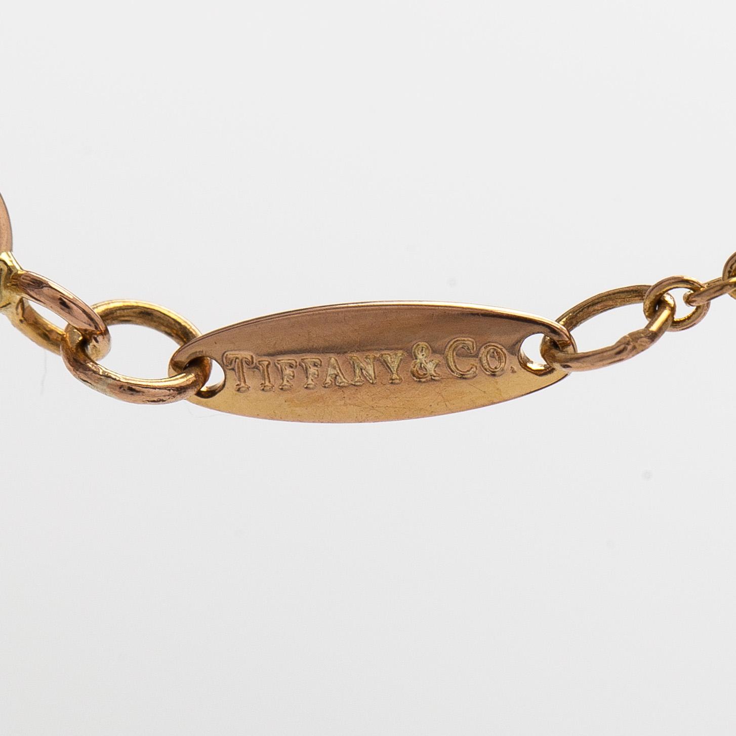 Tiffany & Co, Elsa Peretti, halsband, "Diamonds by the Yard", 18K guld med en päronslipad diamant.