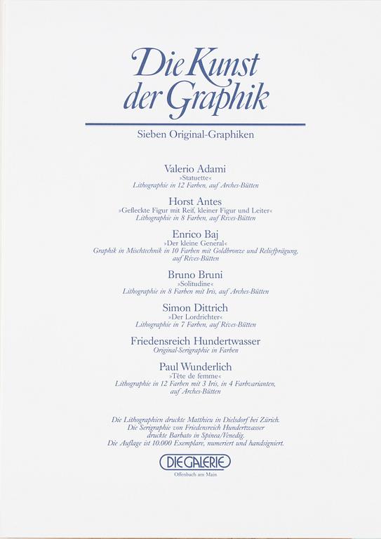 "Die Kunst der Graphik", suite comprising 6 prints, 1982, signed 4343/10000.