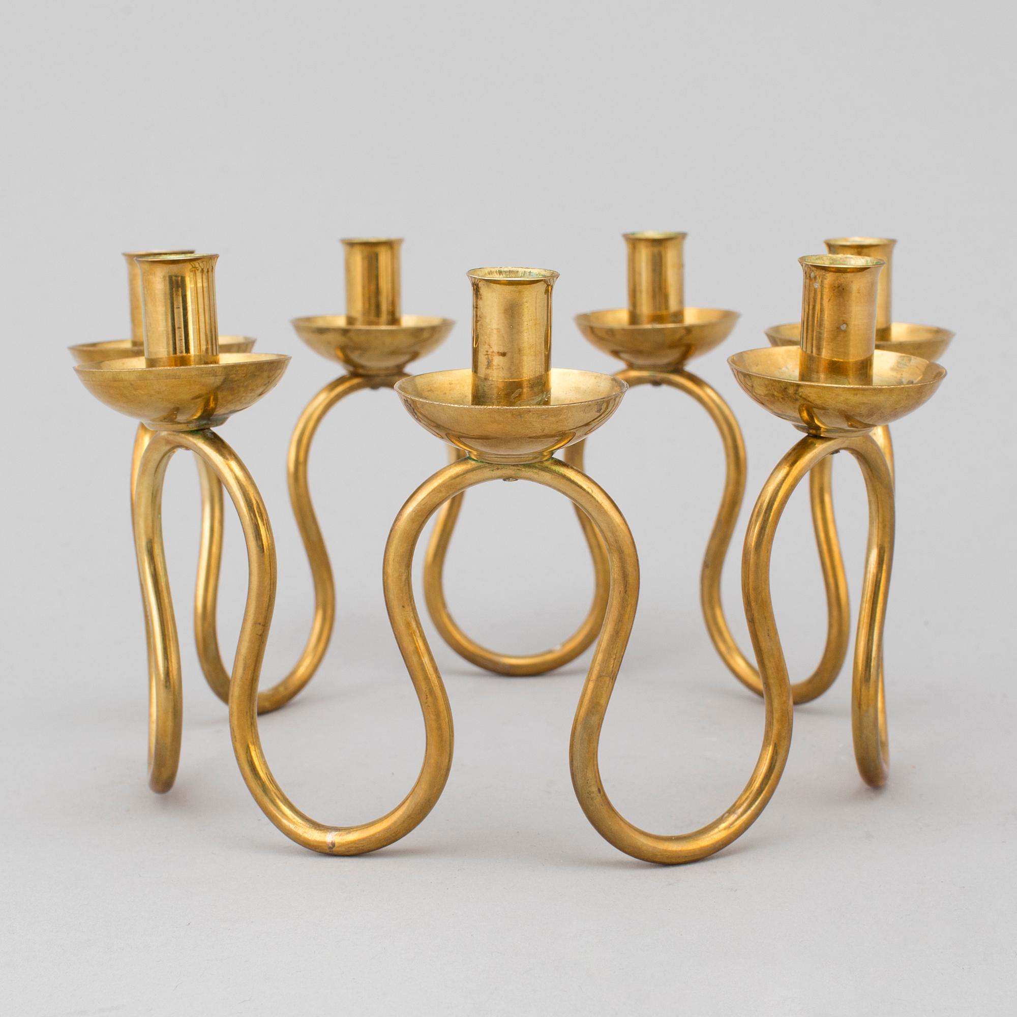 LARS HOLMSTRÖM, a brass candlestick.