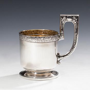 TEGLASHÅLLARE, silver, 2 Artellen, Moskva 1908-1917, vikt 166 g.