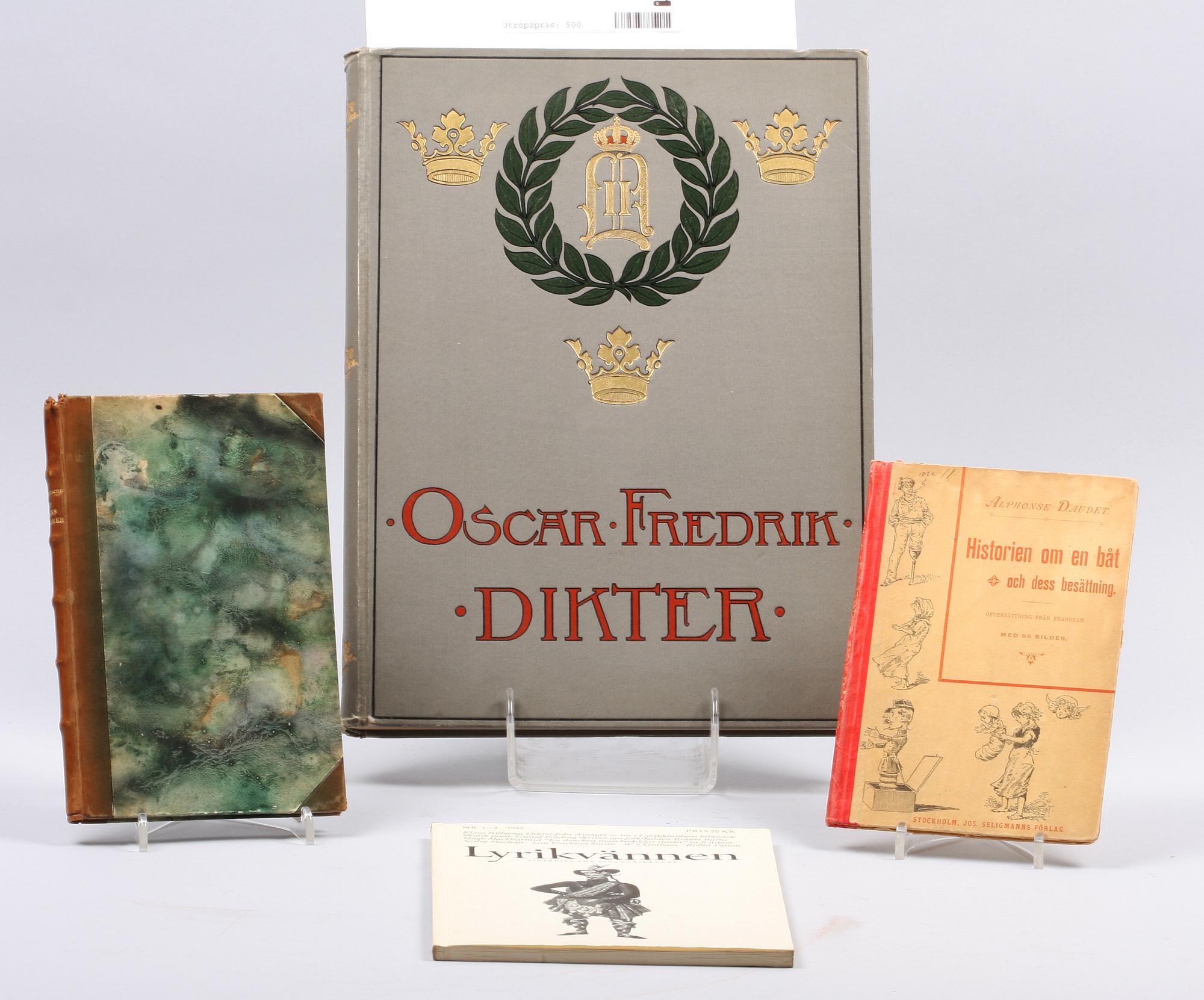 PARTI BÖCKER, 8 st, mest lyrik, 1800-1900-tal.