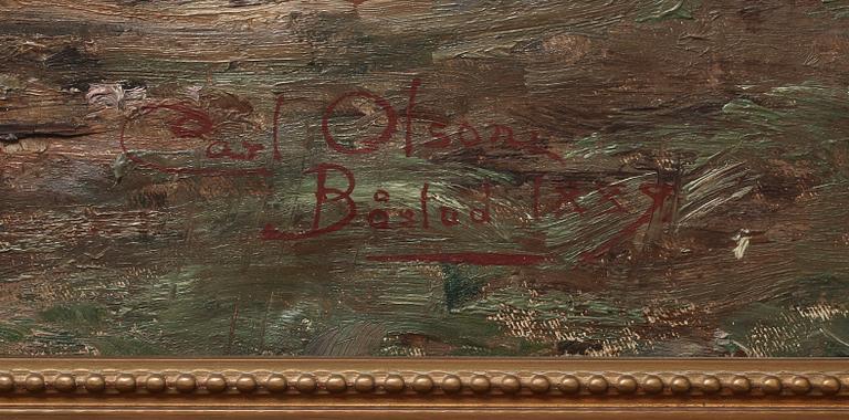 CARL OLSON, olja på duk, sign o dat Båstad 1889.