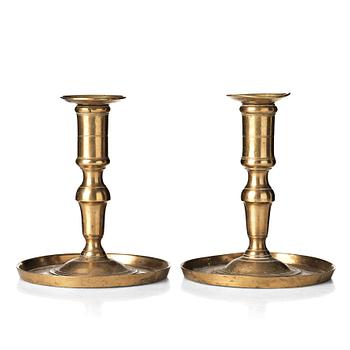 141. Two Gustavian late 18th century candlesticks, Kungl. Husgerådskammaren.