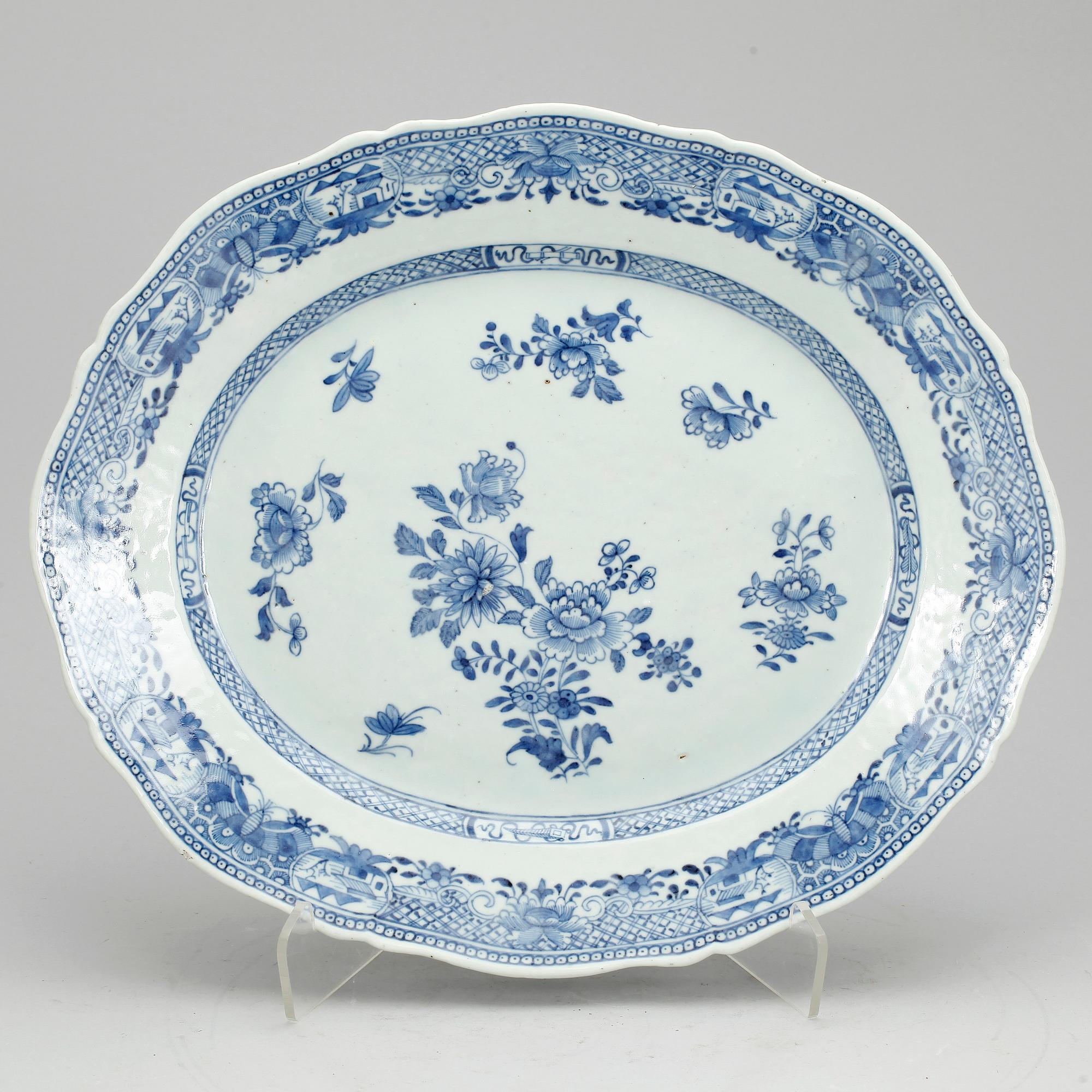 STEKFAT, porslin, Qianlong, Kina 1700-tal.