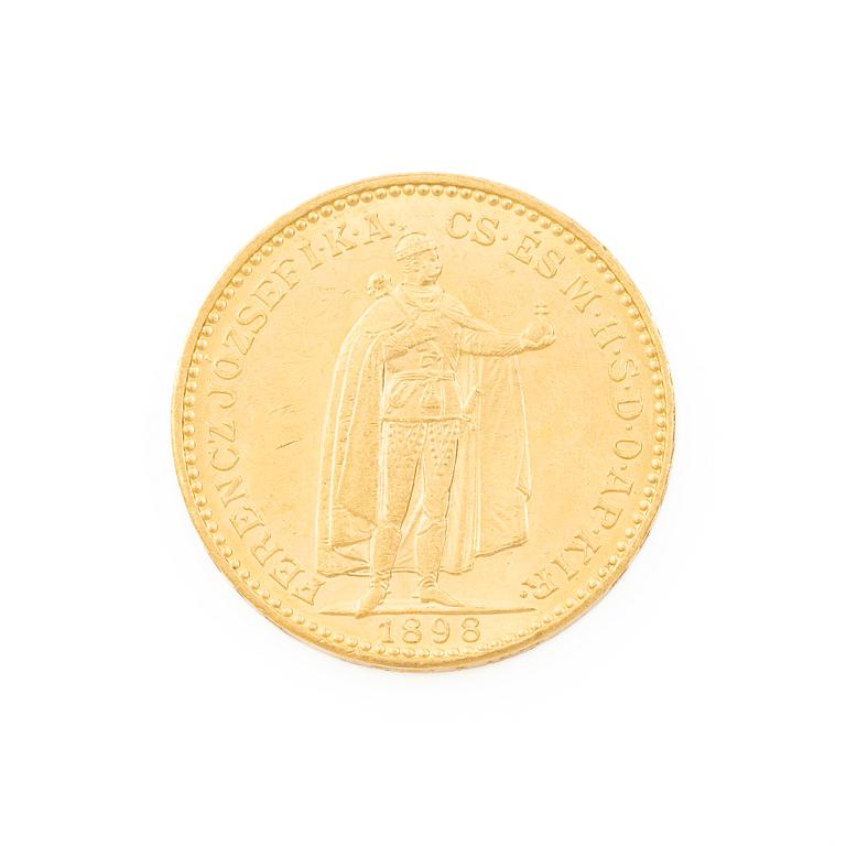 Guldmynt, Ungern, 20 Korona, 1898.