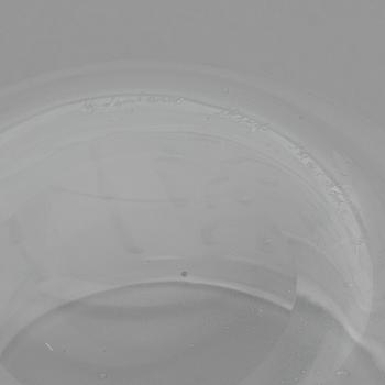 Bengt Edenfalk, a 'Thalatta' glass bowl, Skruf, signed.