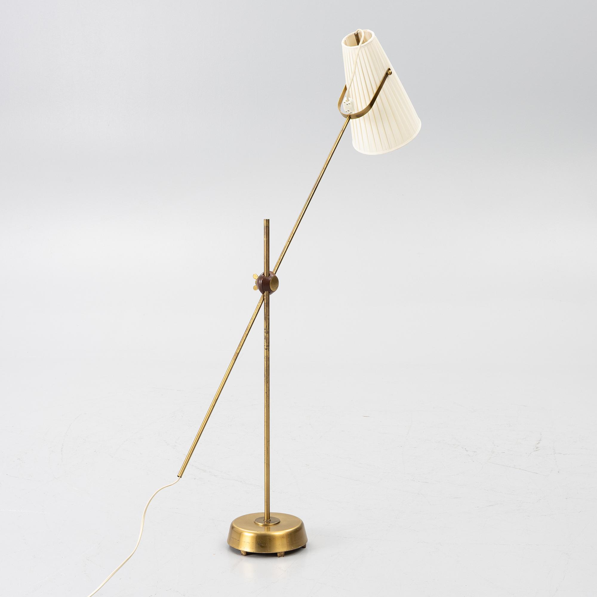 Hans Bergström, a model 543 floor lamp, ateljé Lyktan, Åhus, 1950's.