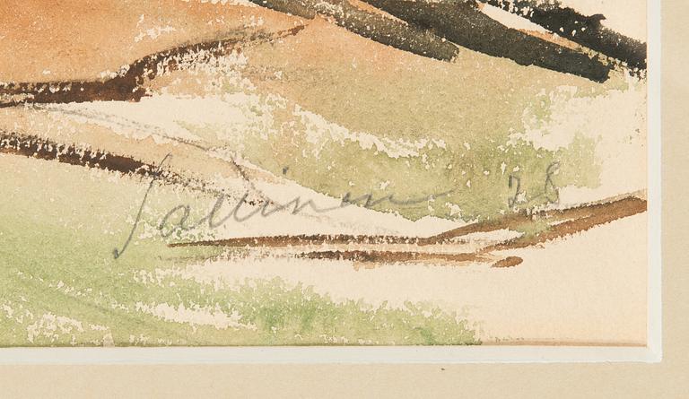 Tyko Sallinen, akvarell, signerad och daterad-28.