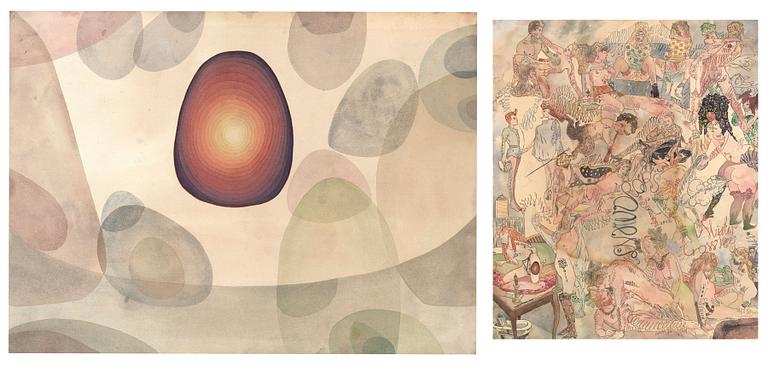 Fredrik Söderberg, Diptych 

"Snowdrops from a Curate´s Garden III"
"The Hidden Landscape of the Subconscious III".