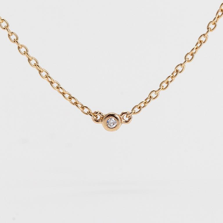 Efva Attling, halsband, "My first diamond necklace", 18K guld och diamant.
