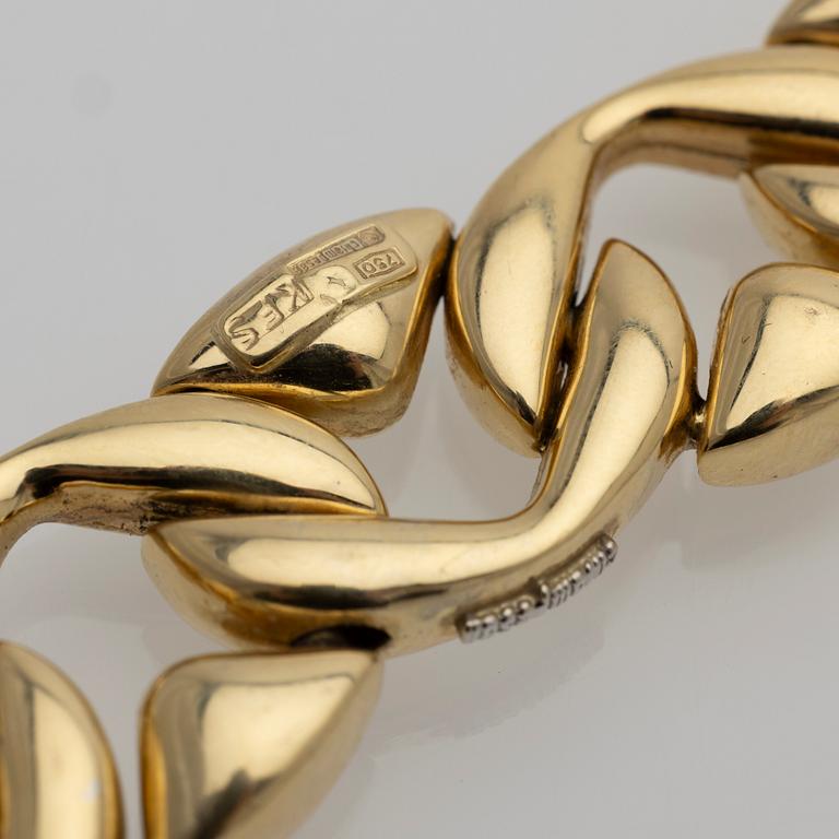 Collier, 18K guld med briljanter, Chiampesan, Italien.