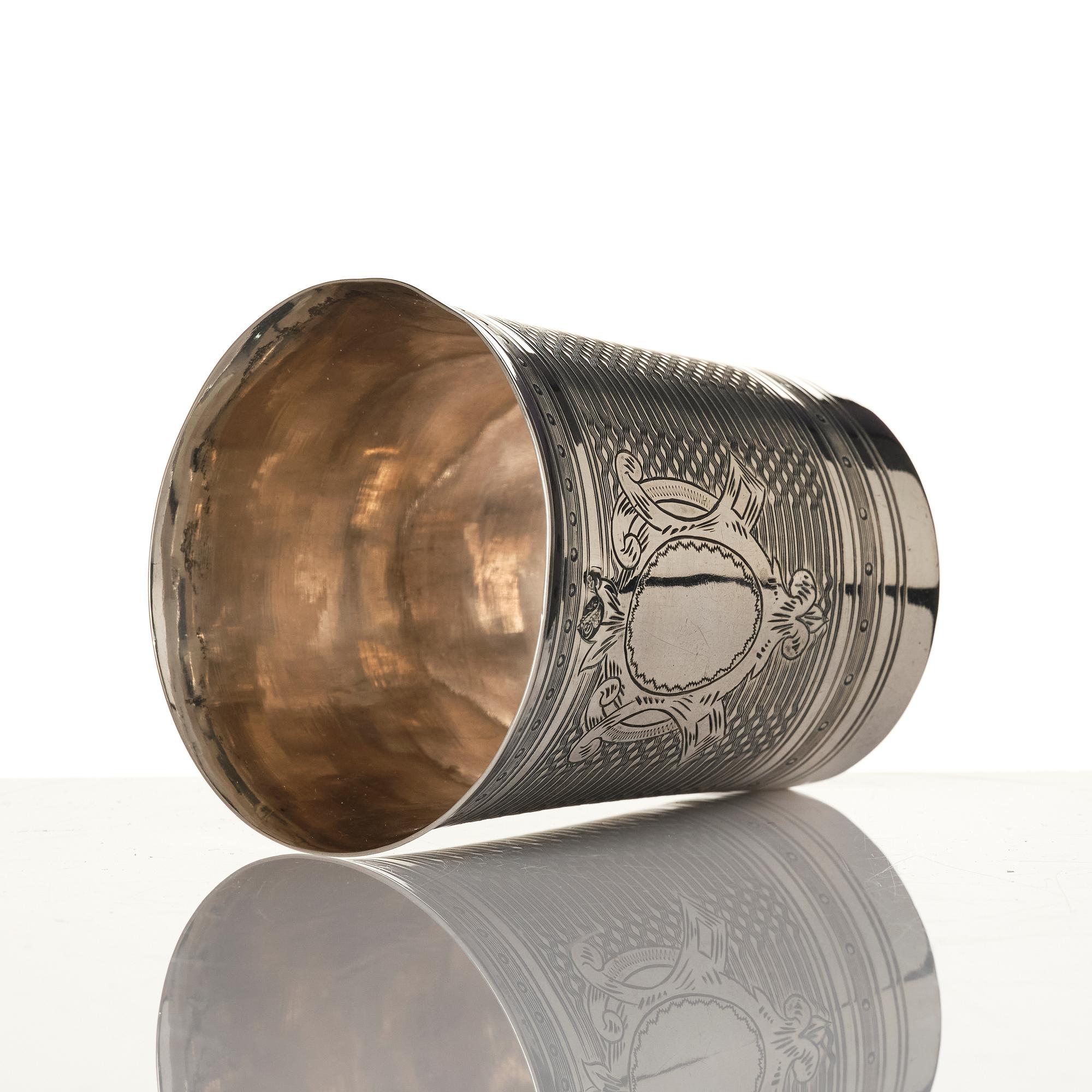 Tedos, sauceboat and cup, silver, including Ottoman Empire.