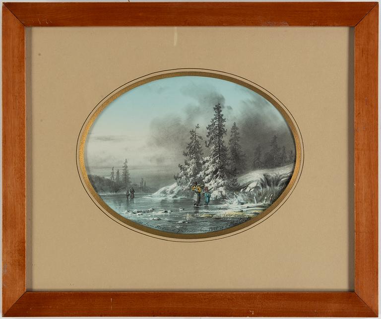 Joseph Magnus Stäck, watercolour, signed and dated 1855.