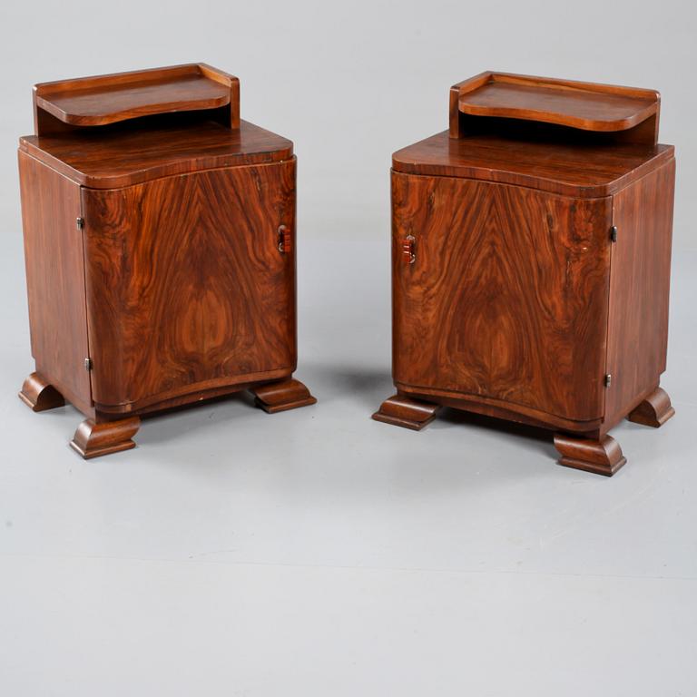 SÄNGBORD, ett par, art déco, mellaneuropa, 1900-talets andra kvartal.