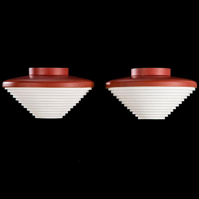 ALVAR AALTO, A 'A605' ceiling lamp, a pair, for Valaistustyö.