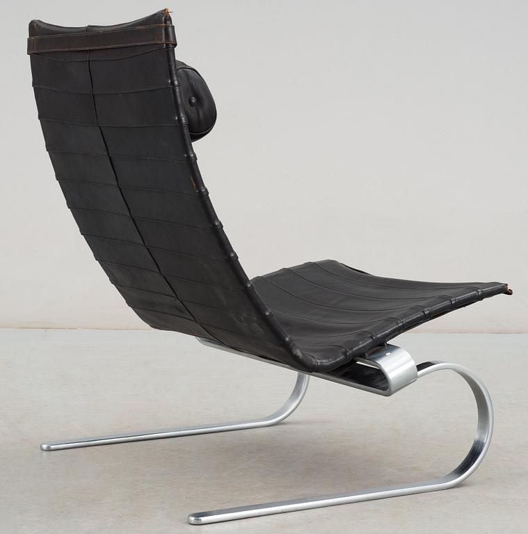 A Poul Kjaerholm black leather 'PK-20' easy chair, E Kold Christensen, Denmark,