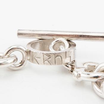 Ernst Billgren, silver bracelet, limited edition, Maria Elmqvist Trosa 2002.