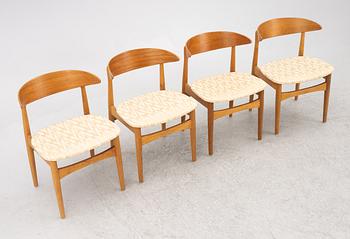A set of four chairs, Scandinavia, 1950s/60s.