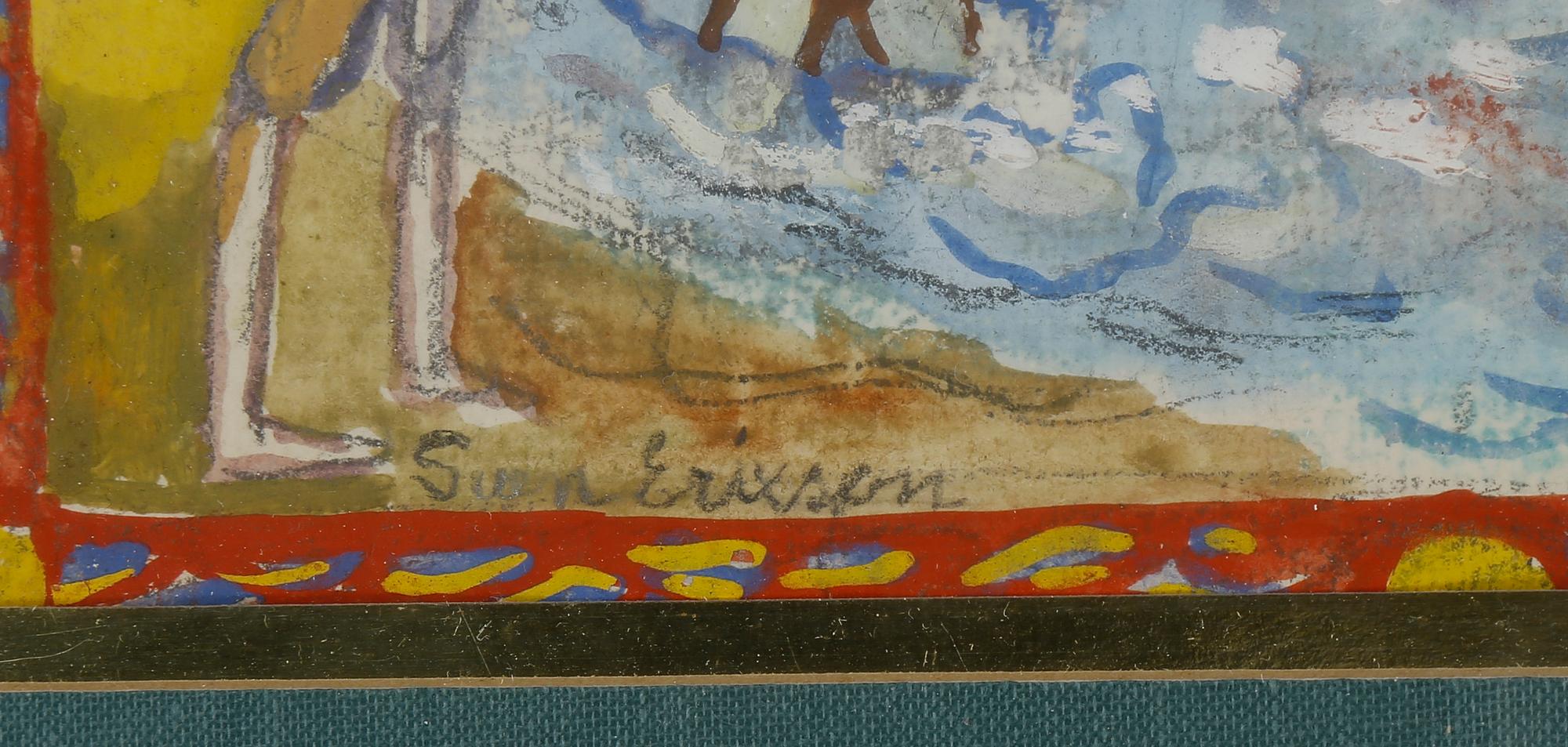 SVEN X:ET ERIXSON, gouache, signerad.