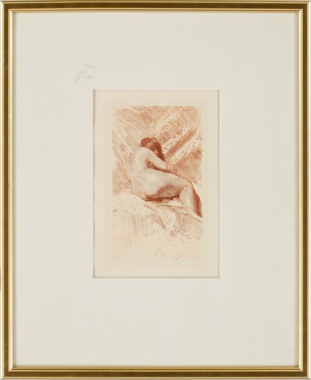 ANDERS ZORN, etsning, ej signerad.