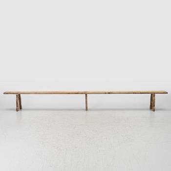 A folk art bench, Dalarna, 19th century.